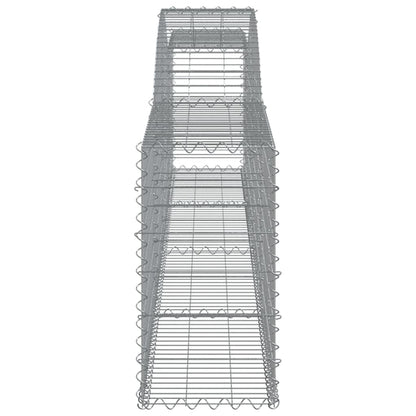 Cestas De Gaviones 15 Uds Forma De Arco Hierro 400x30x60/80 Cm_4