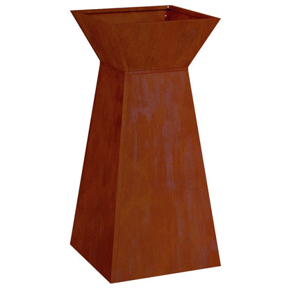 Maceta Pilar Oxidado 35 X 35 X 73 Cm Acero Oxidado_4