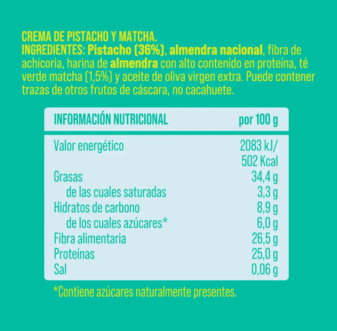 Crema de pistacho y matcha 6 uds The Nut Club 200g_1