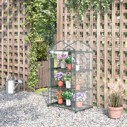 Invernadero De Jardín Outsunny Metal, Pvc Transparente 69x49x125 Cm_1