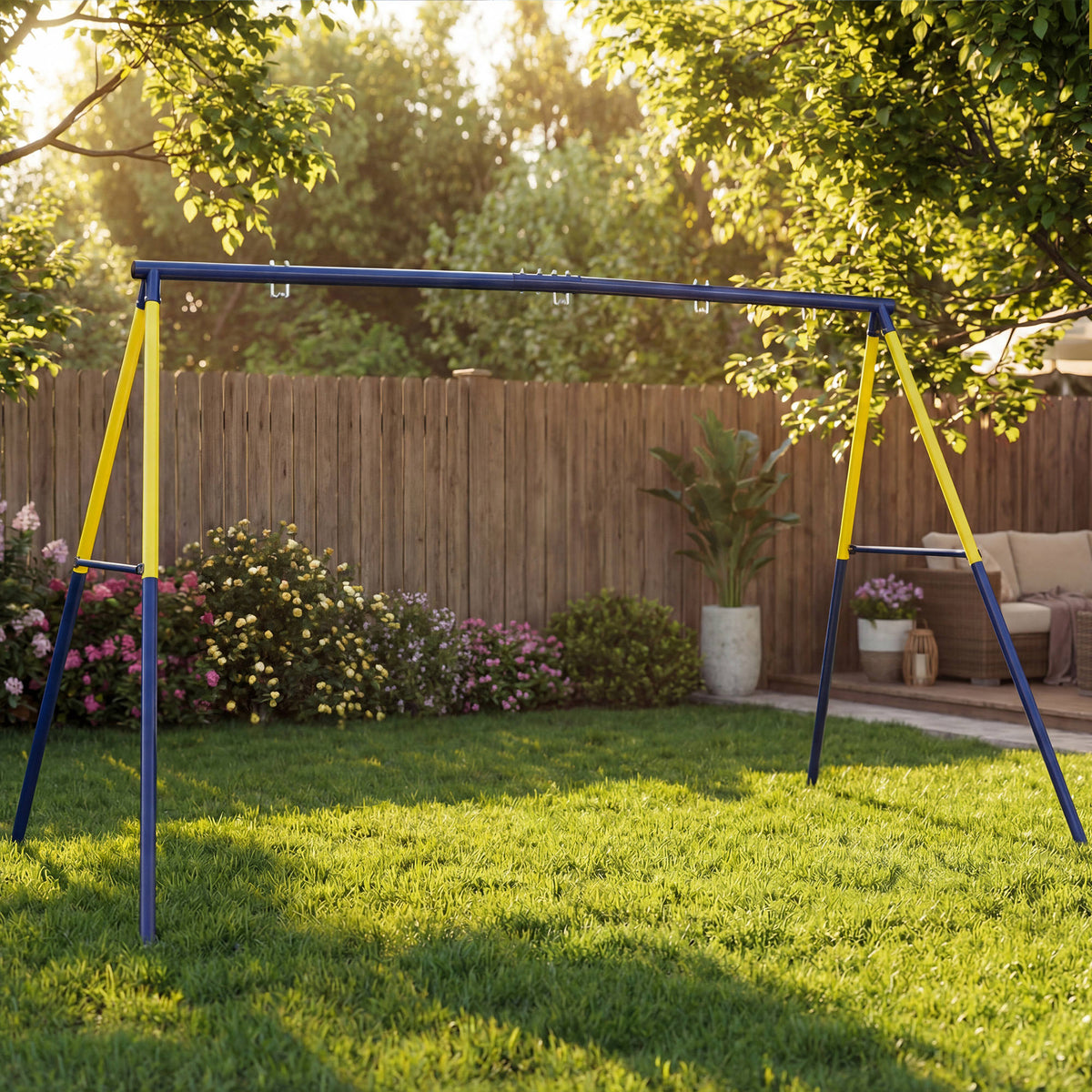 Estructura Columpio Infantil Aiyaplay Acero Azul 260x160x178 Cm_1