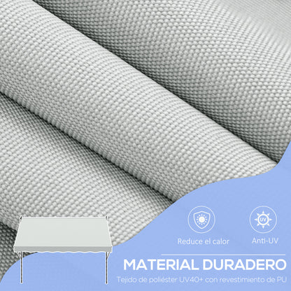 Toldo Manual Retráctil Con Manivela Outsunny 300x170x290 Cm Crema_5