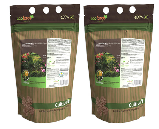 Cultivers Roca Fosfórica Ecológica 2x1kg | Contiene Fósforo, Calcio Y Hierro Apta Para Agricultura Ecológica Uso En…_0