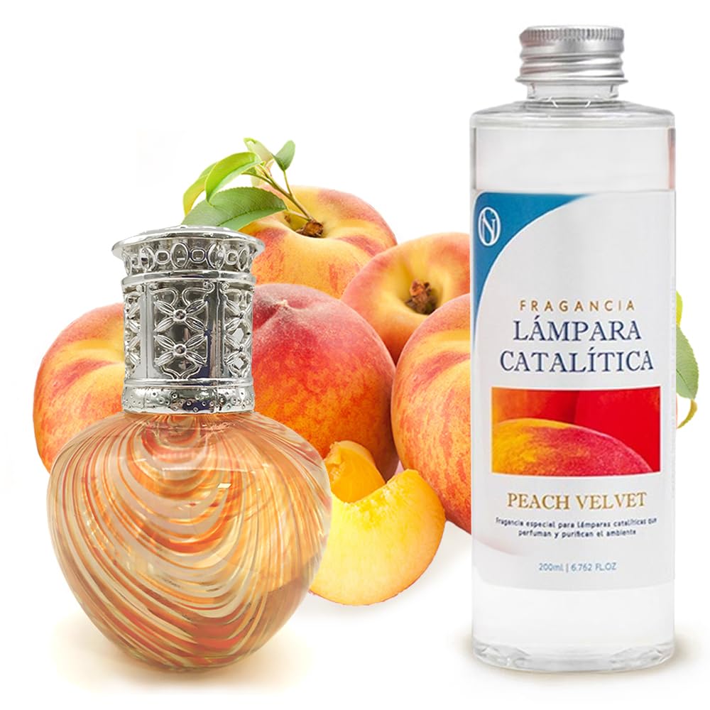 Lámpara Catalítica Orange Waves + Fragancia Peach Velvet 500 Ml - Elimina Malos Olores, Impurezas Y Perfuma_0