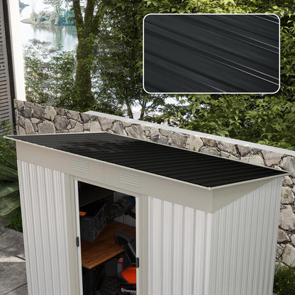 Paneles Acero Galvanizado Outsunny Acero Galvanizado Gris Oscuro 129x45 Cm_1