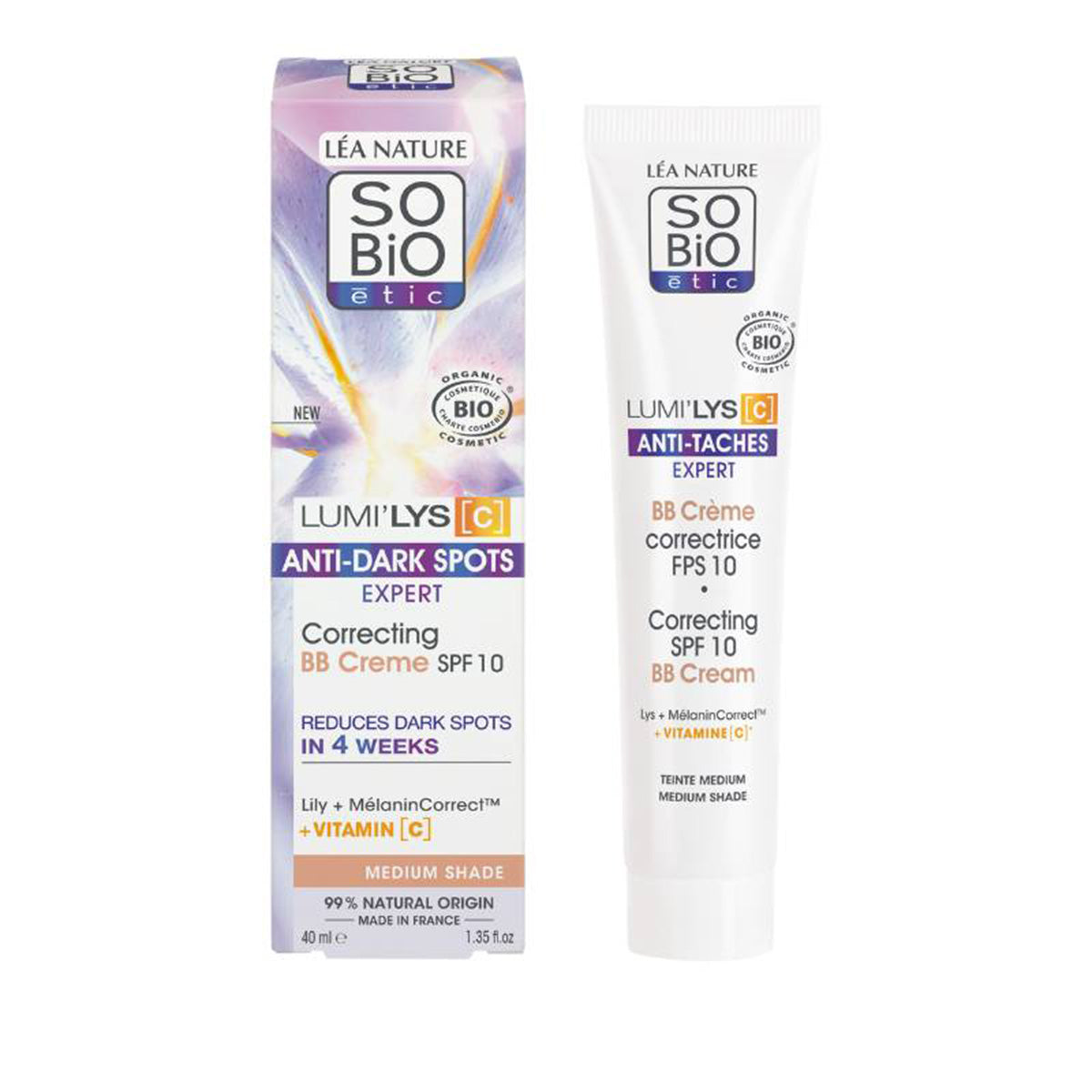 CREMA BB SPF 10 LUMI'LYS [C] ANTIMANCHAS EXPERT,  SO'BIO, 40 ml