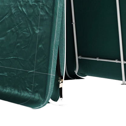 Carpa Para Herramientas Outsunny Pe, Metal Verde 240x200x202 Cm_5