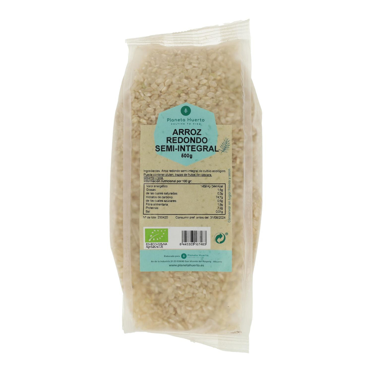 Arroz redondo semi integral ECO Planeta Huerto 500 g