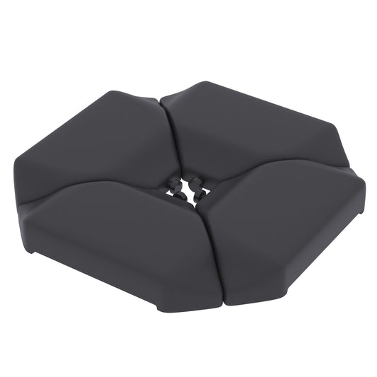 Base Para Sombrilla Outsunny Hdpe Negro 100x100x9 Cm_0