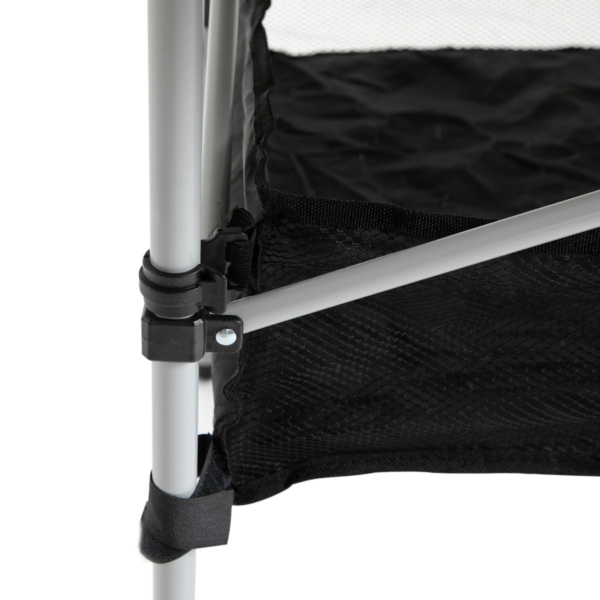 Mesa De Camping Outsunny Aluminio, Tela Oxford Plata 70x70x69 Cm_4