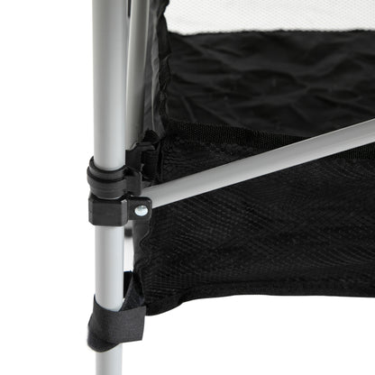 Mesa De Camping Outsunny Aluminio, Tela Oxford Plata 70x70x69 Cm_4