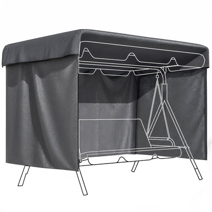 Funda Para Columpio Outsunny Pe Gris Oscuro 215x155x150 Cm_0