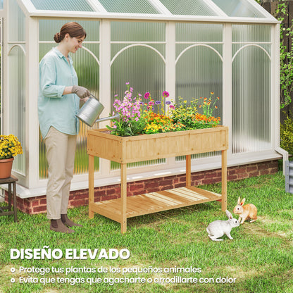 Huerto Urbano Outsunny Madera De Abeto Madera Natural 110x46x76 Cm_5