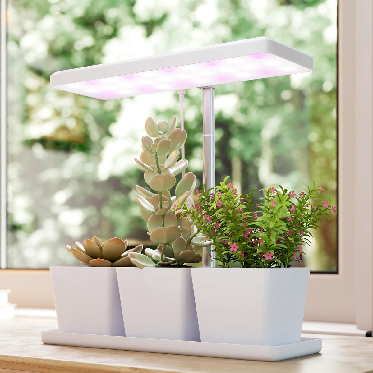 Luz Crecimiento Plantas Outsunny Pp, Aluminio Blanco 31.8x13.4x35.6 Cm 84h-425v90wt_4