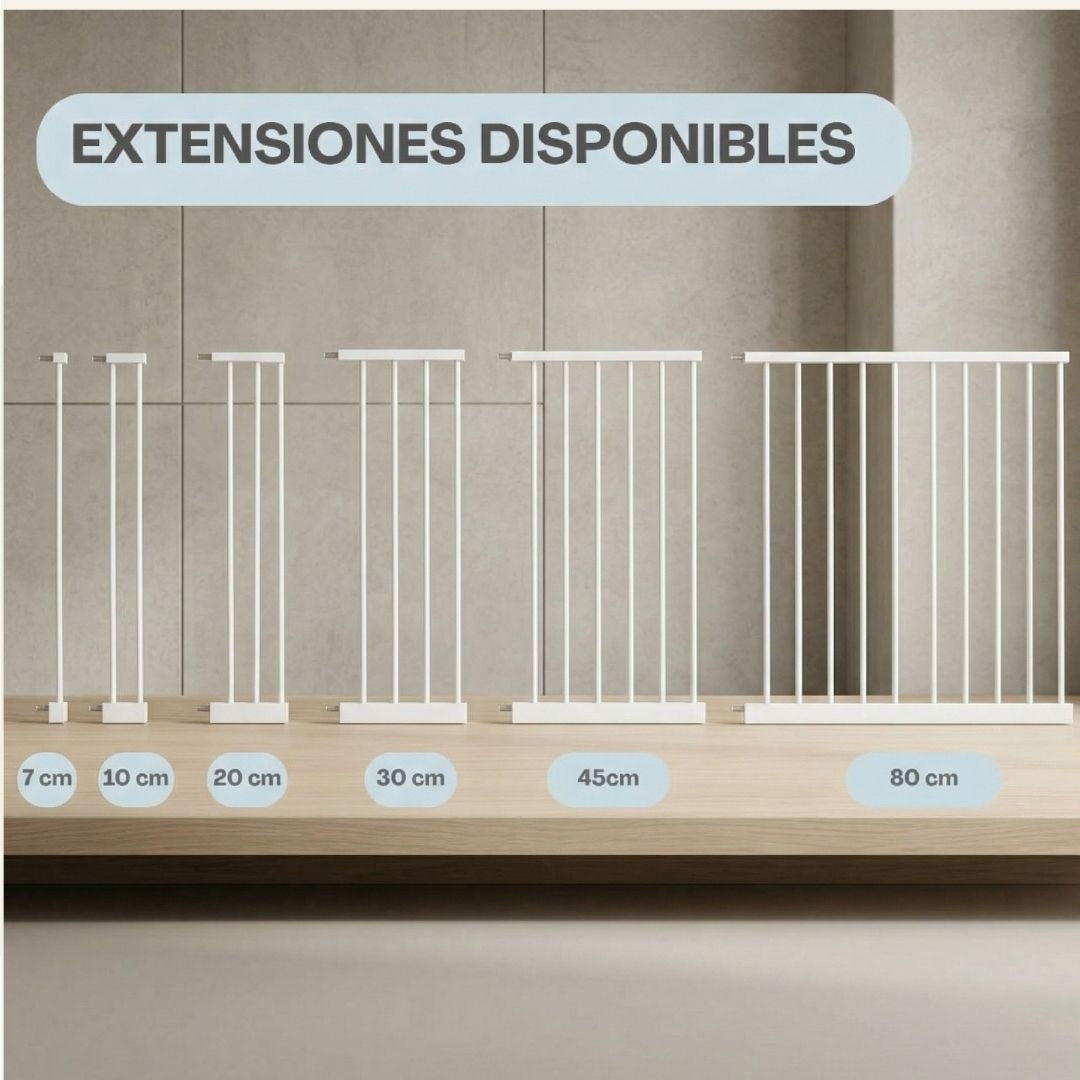 Extensión De 10 Cm Para Valla De Seguridad Infantil Y Para Mascotas, Blanco Bathby_3