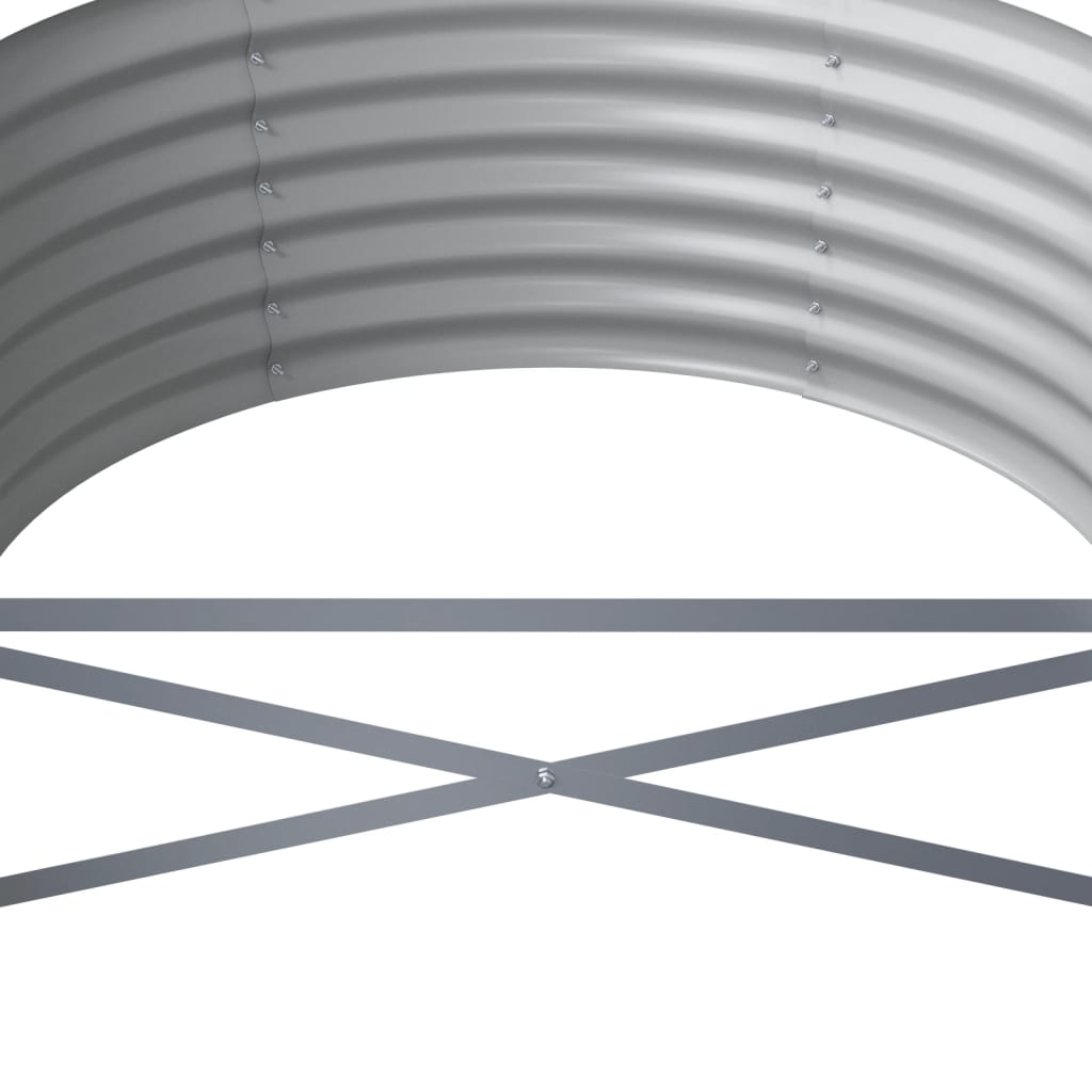 Jardinera Arriate Acero Galvanizado Plata 620x80x36 Cm_4