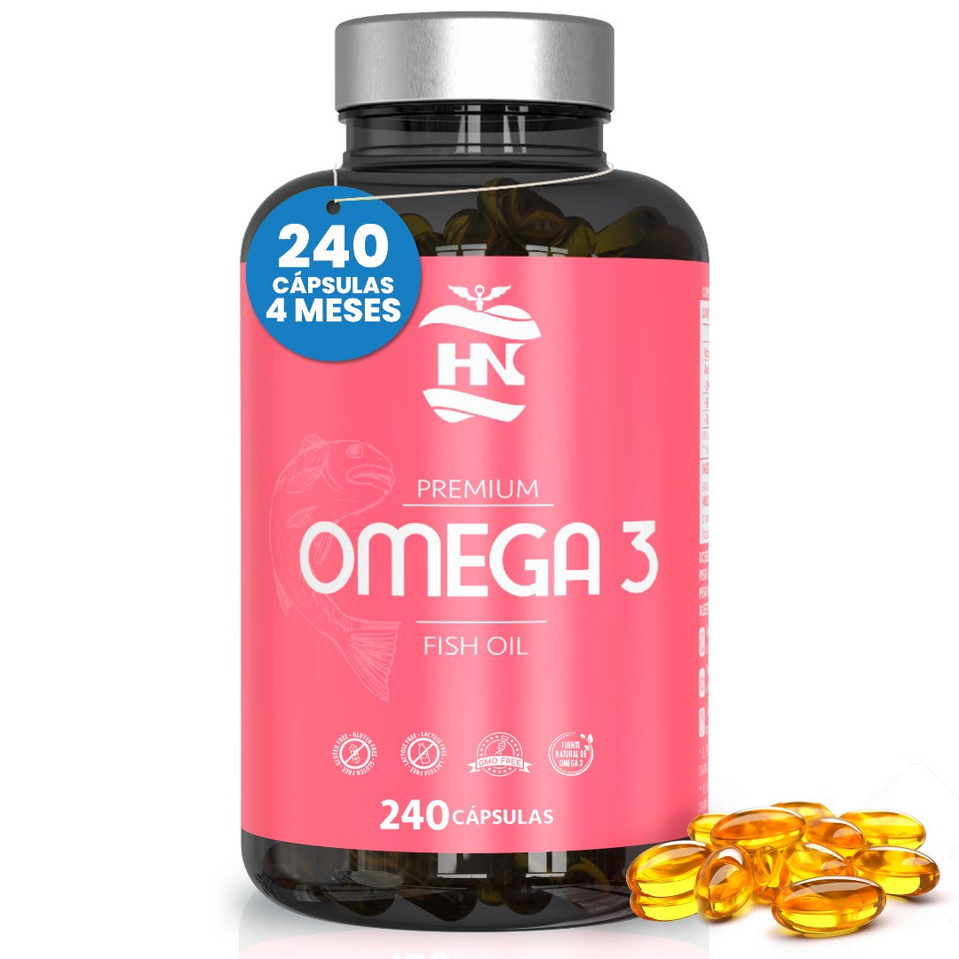 Omega 3 Capsulas 1000mg - 240 Perlas Blandas Enriquecido Con Vitamina E - Omega-3 Con 350mg Epa - 250mg Dha (4 Meses)_0