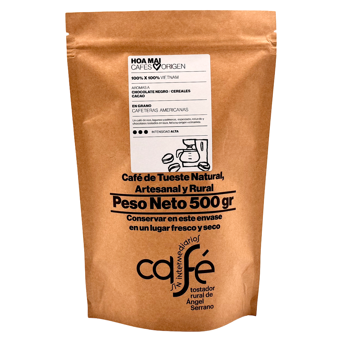 Cafe Sin Intermediarios Café Vietnam Hoa Mai En Grano Para Americana 500 G_0