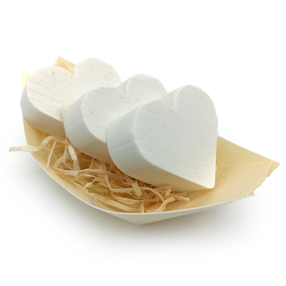 12 Jabones Aromáticos Con Forma De Corazón - Detalle Para Invitados De Eventos. Jabón Glicerina Aroma Coco_3