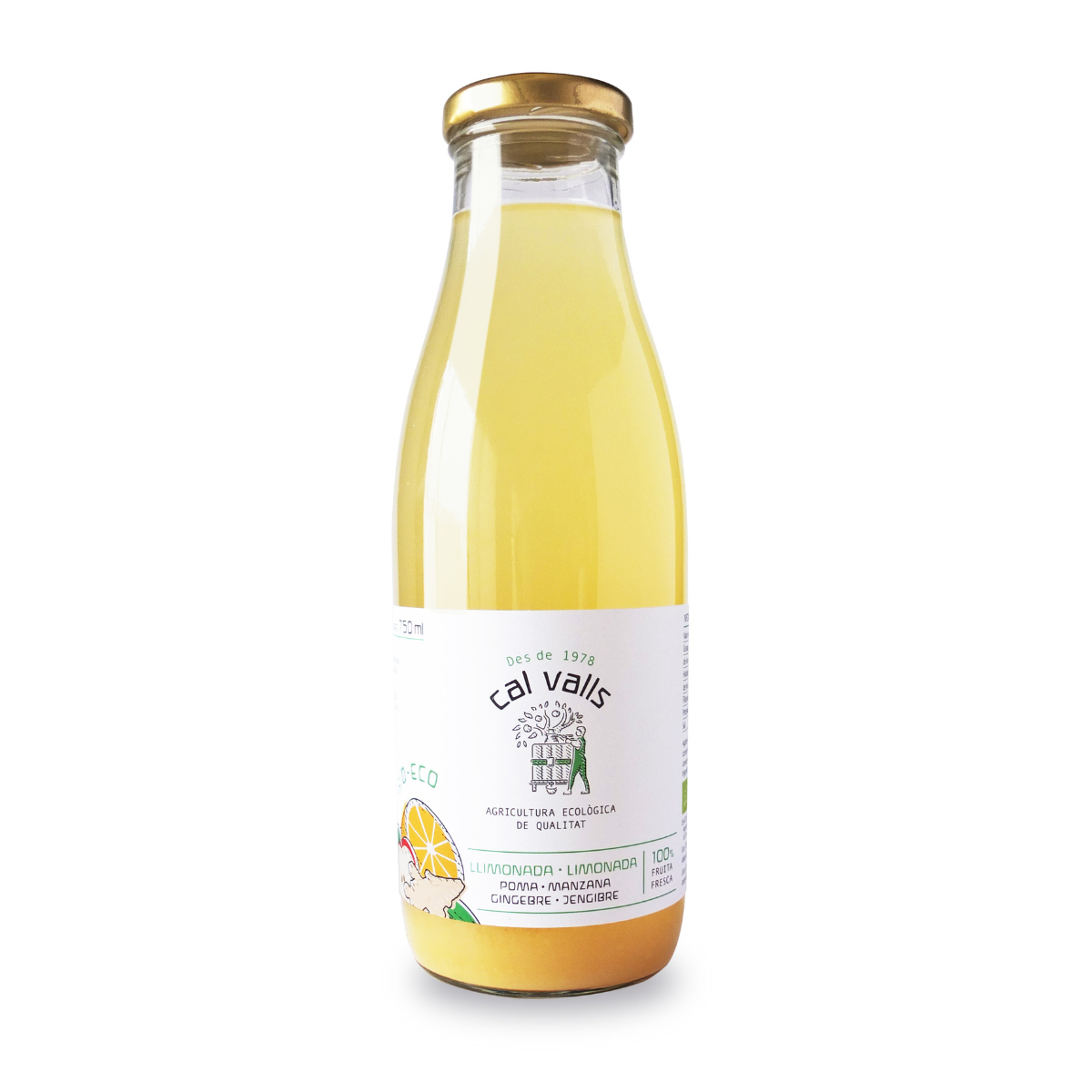 Limonada con manzana y jengibre ECO 750 ml Cal Valls