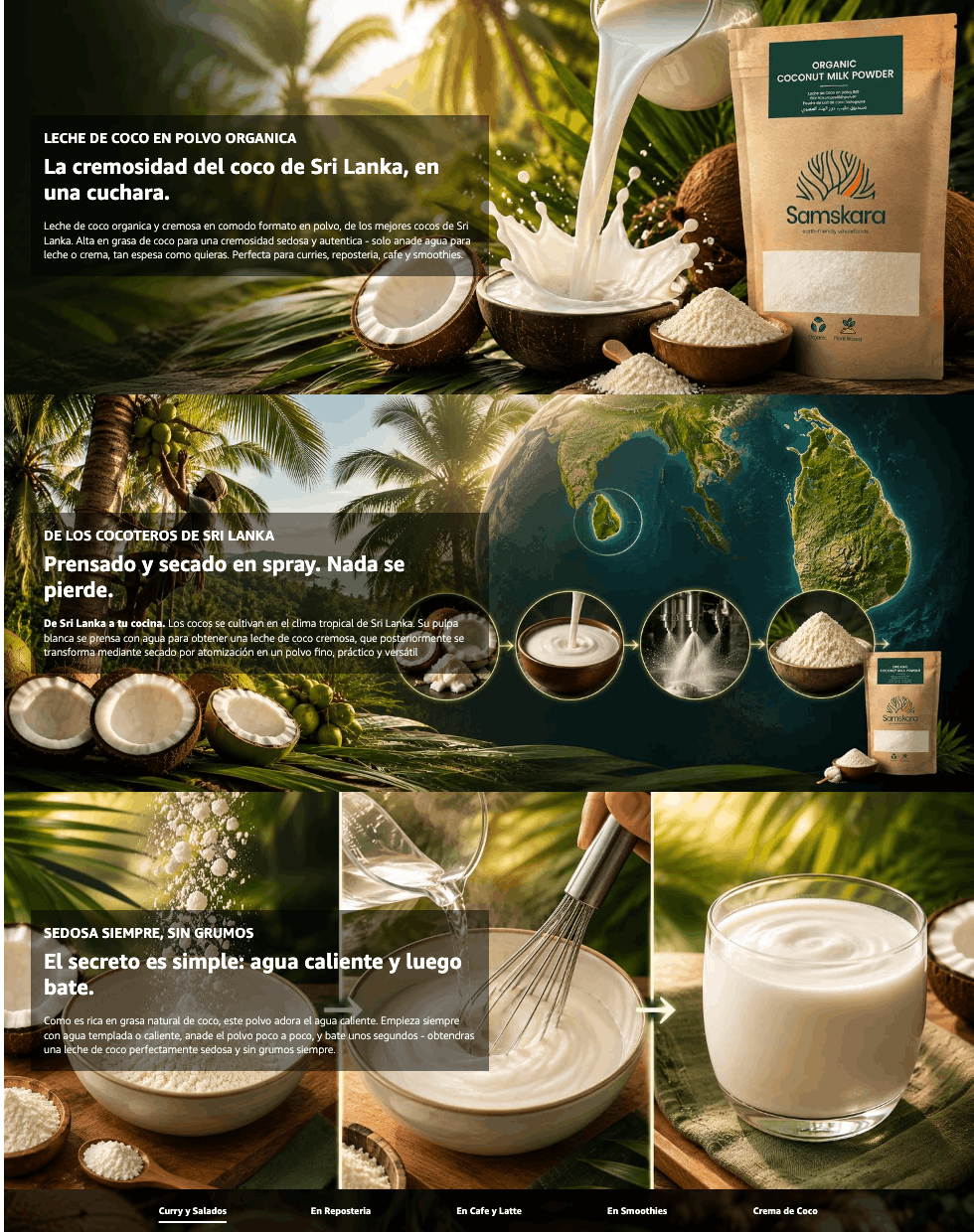 Leche De Coco En Polvo Bio - 10kg (1kg Envase Retail + 9kg Bolsa Granel De Recarga) | Bebida Vegetal Ecológica Vegana_4