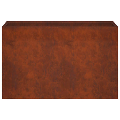 Macetero De Jardín 2 Uds. Oxidado 80 X 30 X 50 Cm Acero Oxidado_4