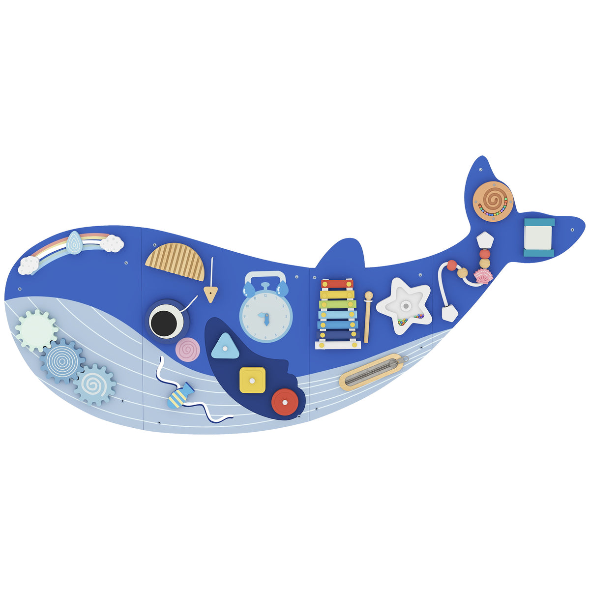 Tablero Sensorial Montessori Aiyaplay Mdf Azul 120x55.5x4 Cm_0