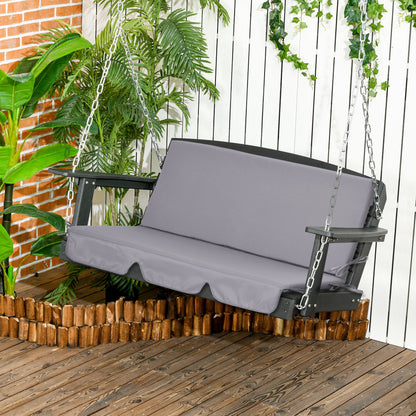 Cojín Para Columpio Cojín Para Balancín Outsunny 130x45x5 Cm Gris_1