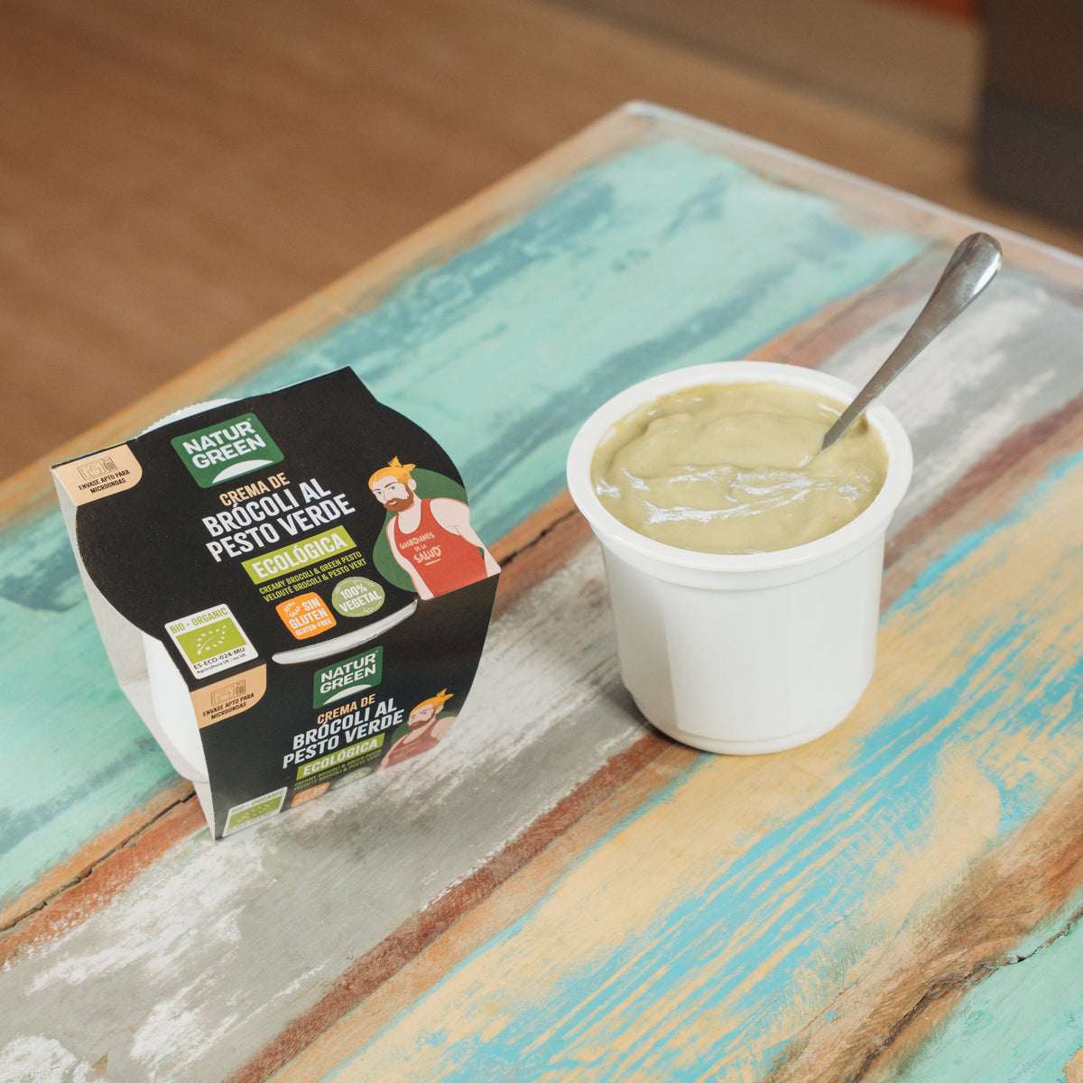 Crema de Brócoli al Pesto Verde Ecológica Sin gluten Naturgreen 310 g