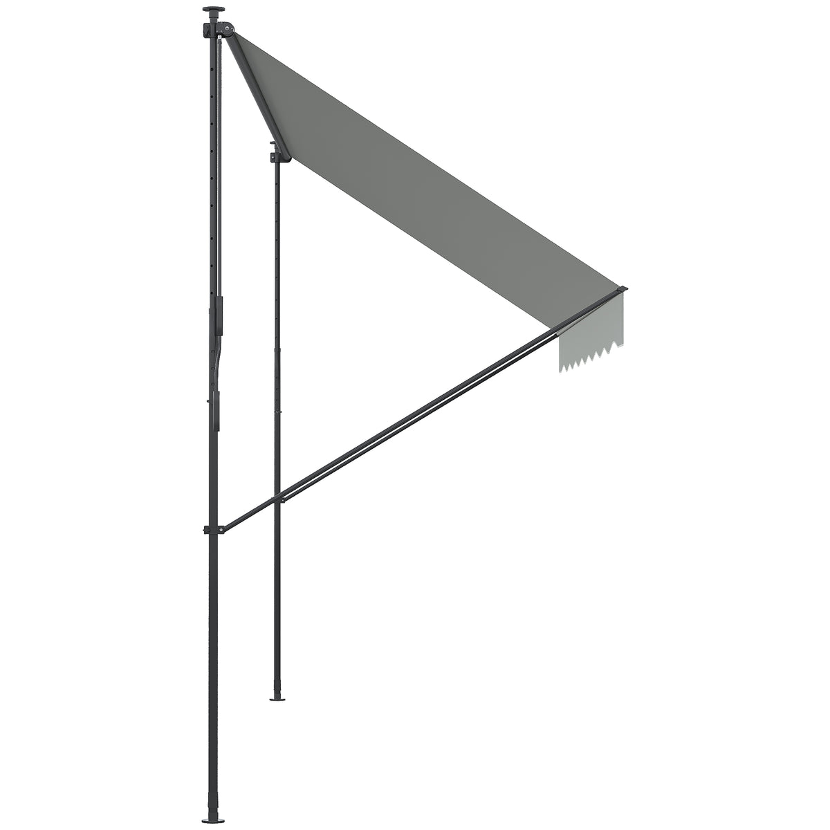 Toldo Manual Retráctil Con Manivela Outsunny 300x170x290 Cm Crema_3