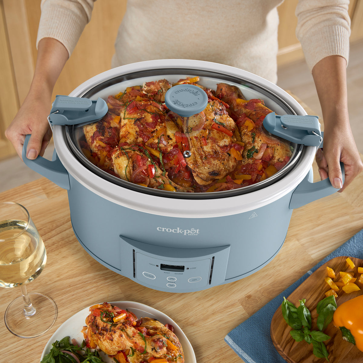 Crock-Pot Olla de Presión Lenta Digital 6,6L Cook & Carry 9+personas CSC123X