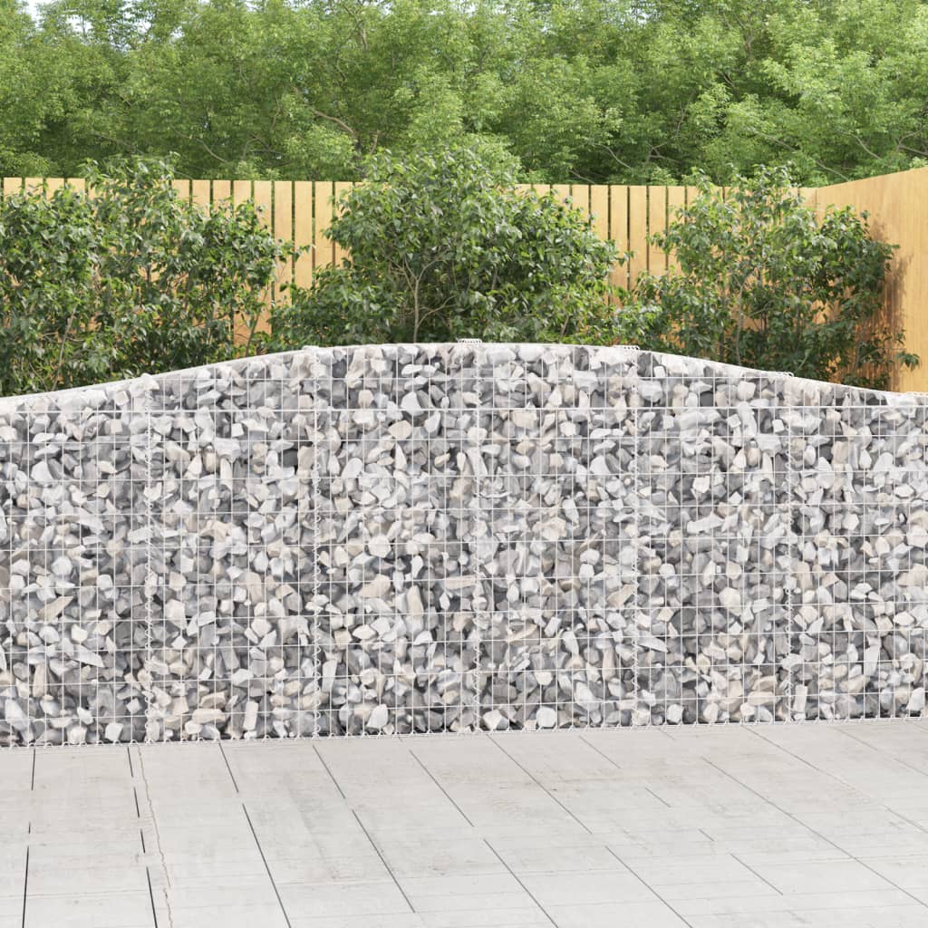 Cestas De Gaviones 15 Uds Forma De Arco Hierro 400x30x100/120cm_1