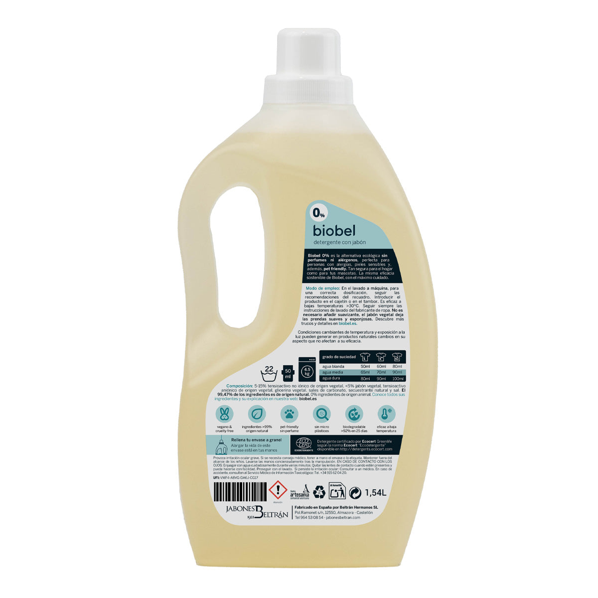Detergente Biobel 0% 1,5L