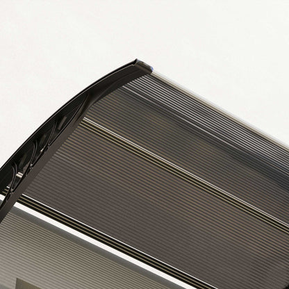 Marquesina Exterior Outsunny Policarbonato Negro 196x75x23 Cm_3