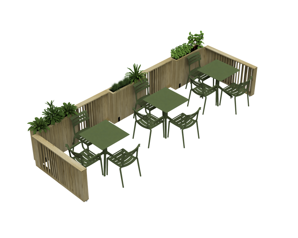 Kit Jardinera Alta De Madera Con Barandilla Y Cortavientos 60 Cm 75x34x80 Cm Hortalia_4