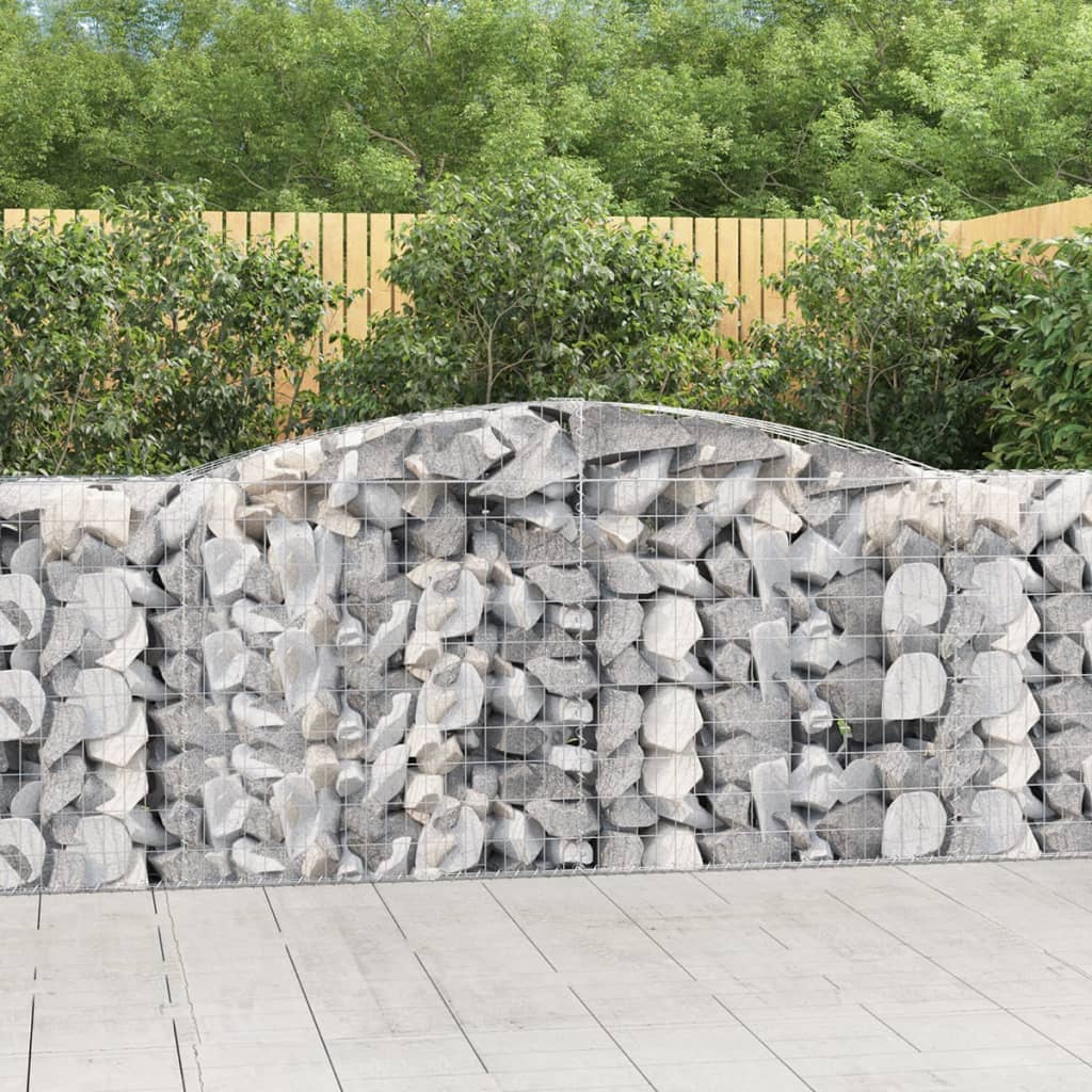 Cestas De Gaviones 6 Uds Forma De Arco Hierro 400x50x100/120 Cm_1