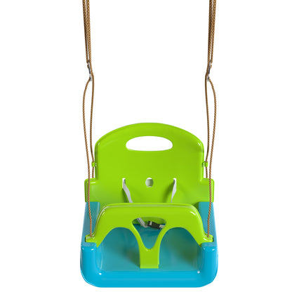 Columpio Infantil Outsunny Pp, Pe Verde Oscuro 42x33x38 Cm_4