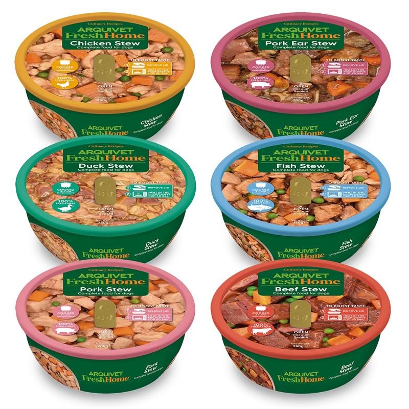 VARIETY PACK Fresh Home Stews Alimento húmedo para perros 6 x 280 g Arquivet