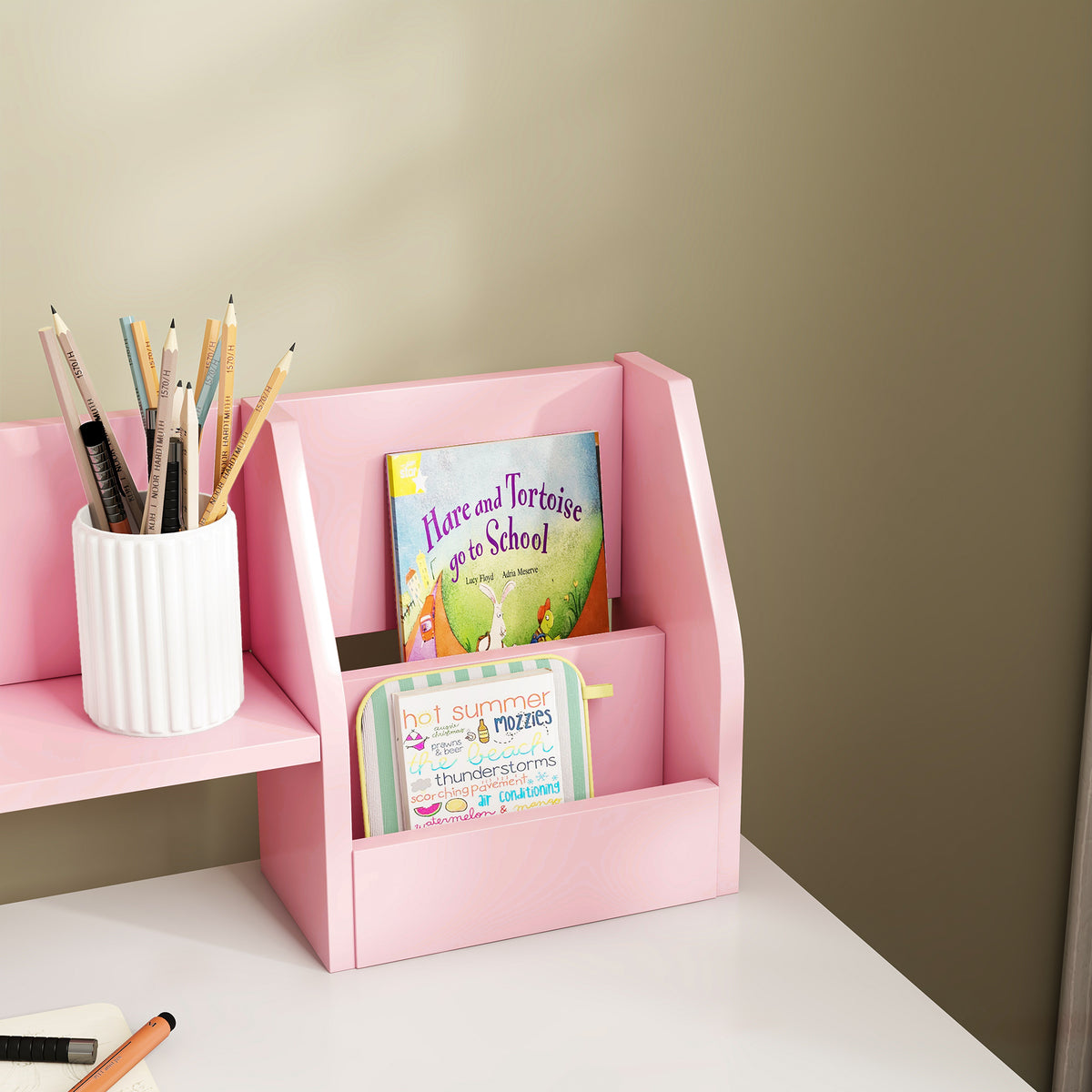 Escritorio Infantil Zonekiz Mdf Rosa 90x45x90 Cm_3