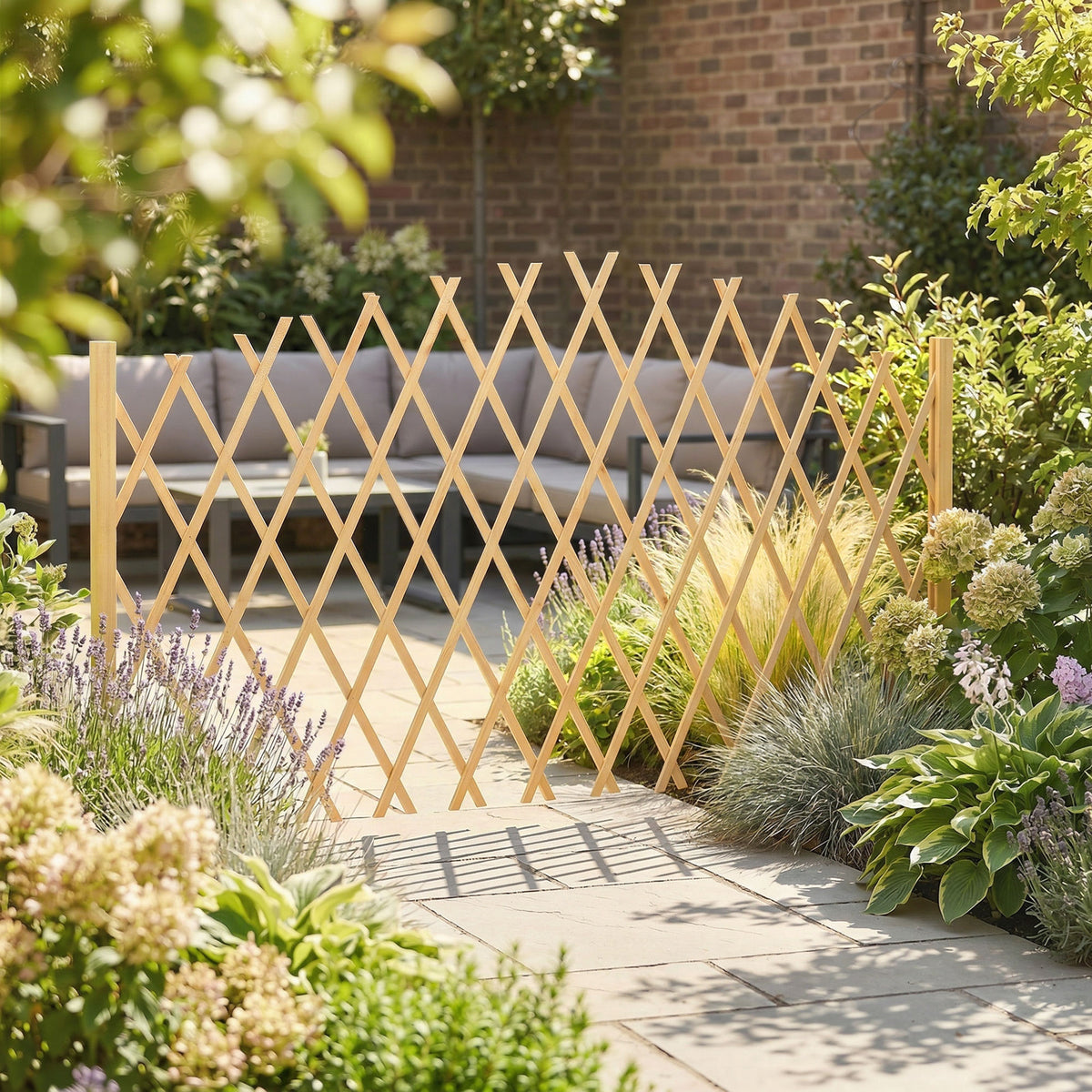 Vallas De Jardín Outsunny Madera De Abeto Madera Natural 180x30x103 Cm_4