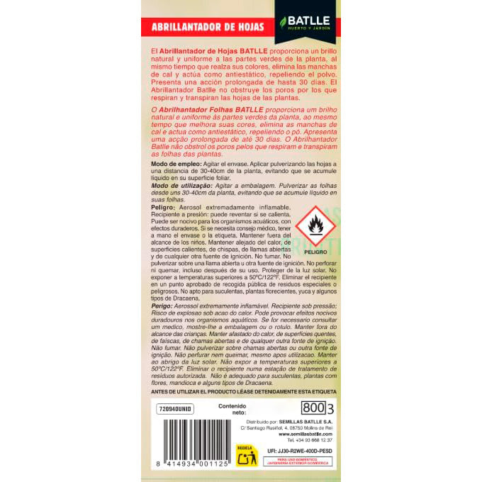 Abrillantador de Hojas Batlle 250 ml
