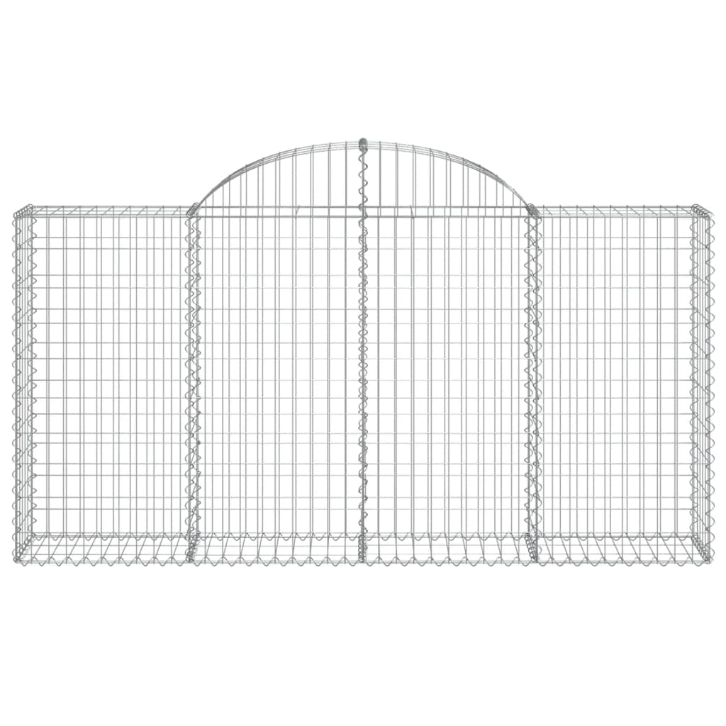 Cestas De Gaviones 13 Uds Forma Arco Hierro 200x30x100/120 Cm_3