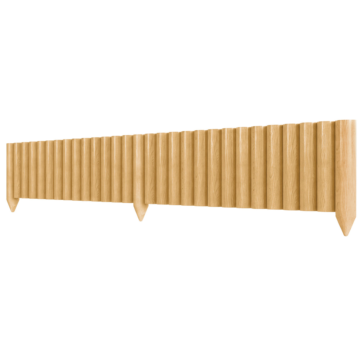 Valla De Jardín Outsunny Madera De Abeto Madera Natural 176x38 Cm_0