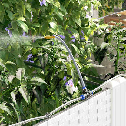 Macetero De Jardín 2 Uds. Blanco 80 X 40 X 142 Cm Pp_4