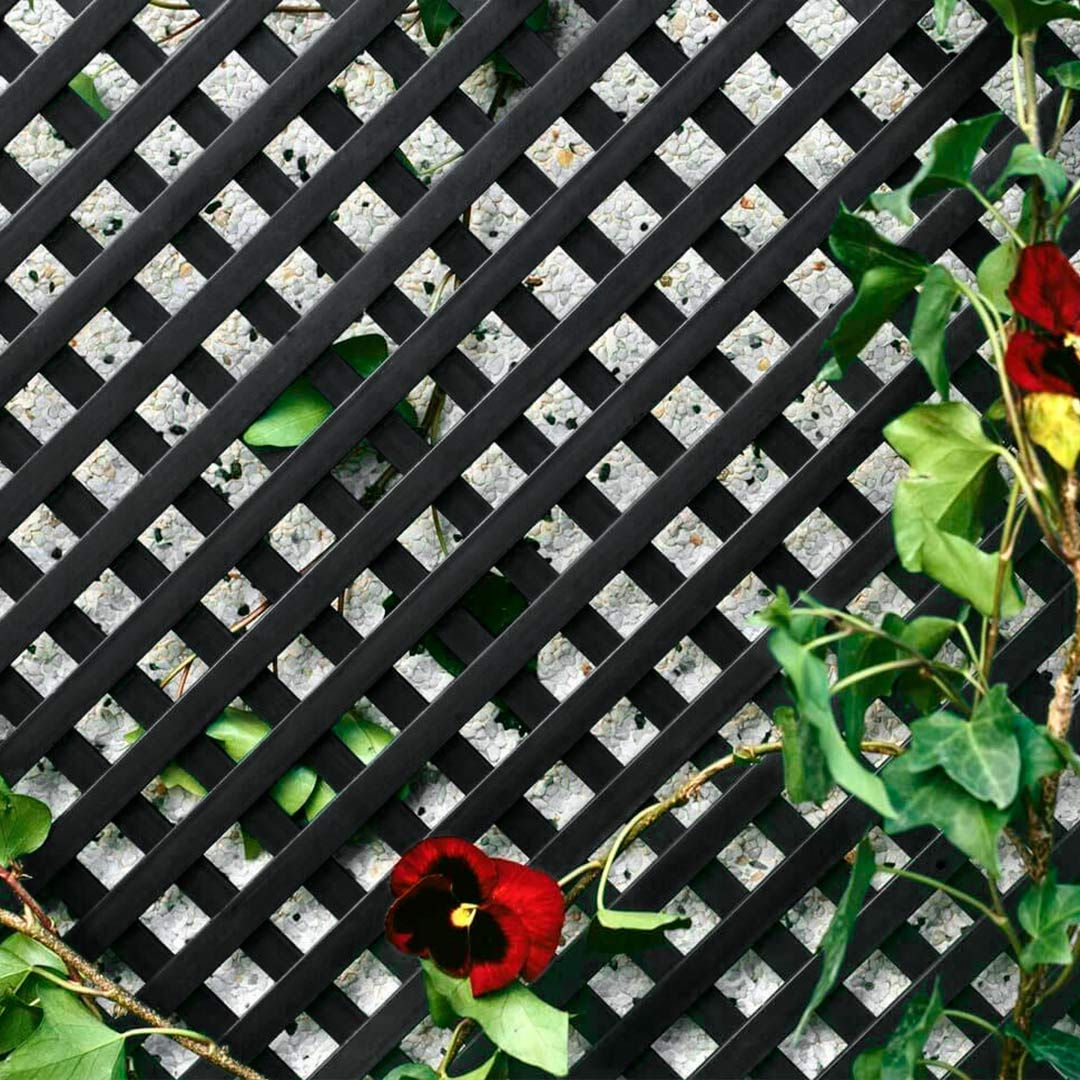 Celosía Pvc 18mm Antracita - Decoración Y Separación De Espacios - 0,6x1,2 M - Color_4