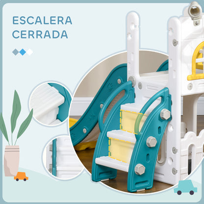 Tobogán Infantil Aiyaplay Hdpe, Pp Amarillo Y Verde 70x177x92 Cm_5