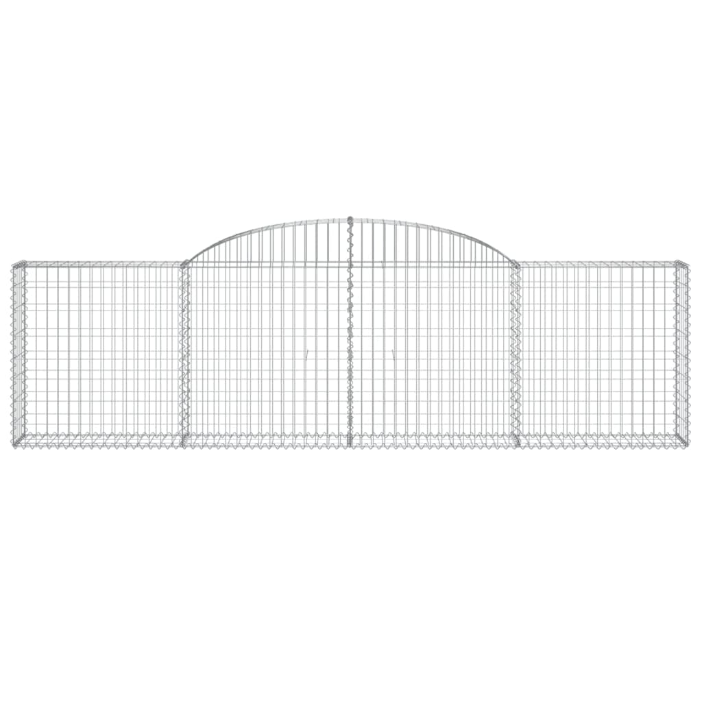 Cestas De Gaviones 25 Uds Forma De Arco Hierro 300x30x80/100 Cm_3