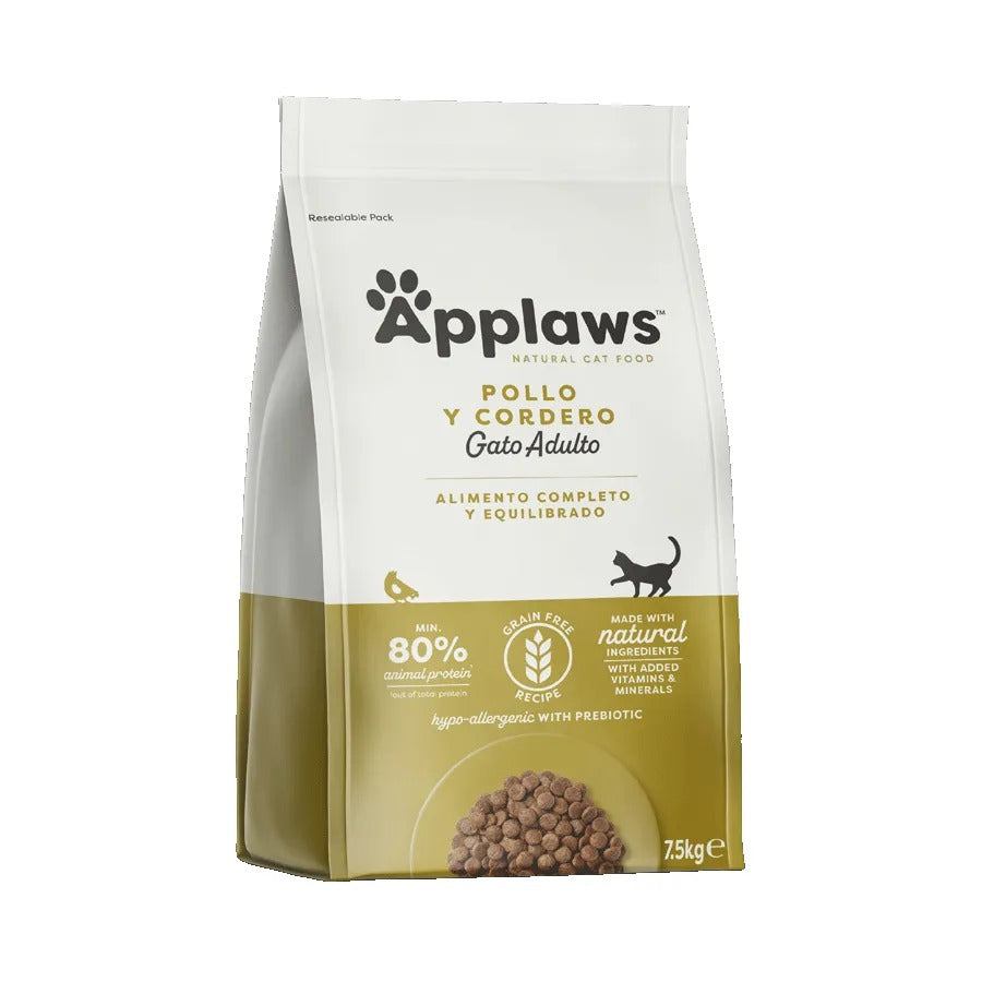 Applaws Cat Dry Pollo y Cordero 7,5 kg Pienso natural para gatos grain free