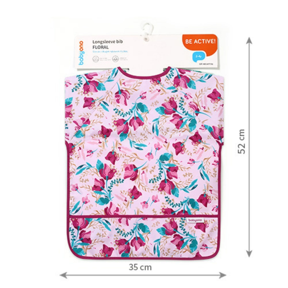 Babero Baby Con Mangas 2-4 Años Floral_2