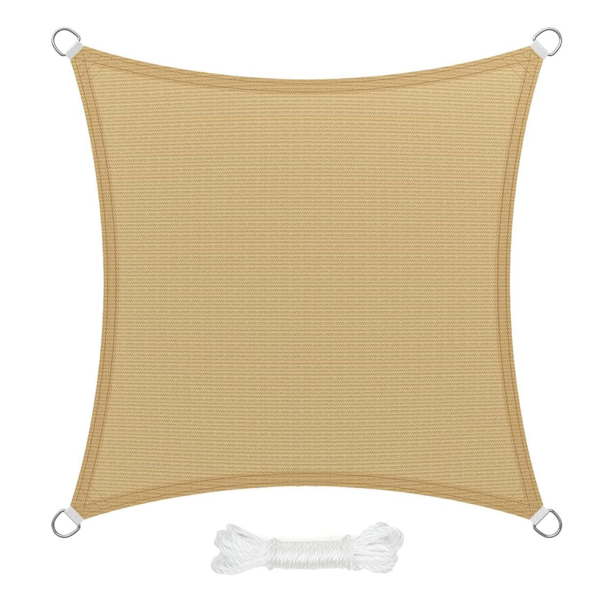 Toldo Vela Sombra Jardin Cuadrada 3,6x3,6 Metros Beige_0